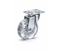 BETA STAR VEH24895/3'' CLEAR POLYURETHANE SWIVEL CASTER WHEEL 2000LB CAPACITY 1-1/8'' W