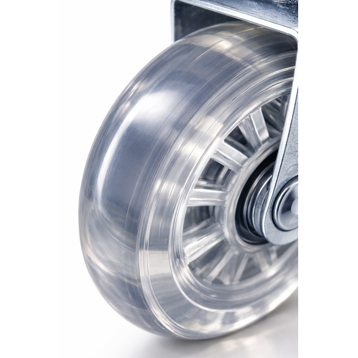 BETA STAR VEH24895/3'' CLEAR POLYURETHANE SWIVEL CASTER WHEEL 2000LB CAPACITY 1-1/8'' W