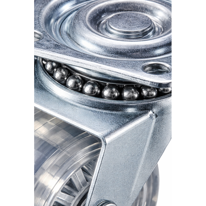 BETA STAR VEH24895/3'' CLEAR POLYURETHANE SWIVEL CASTER WHEEL 2000LB CAPACITY 1-1/8'' W