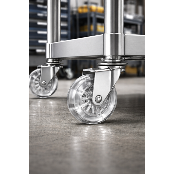 BETA STAR VEH24895/3'' CLEAR POLYURETHANE SWIVEL CASTER WHEEL 2000LB CAPACITY 1-1/8'' W