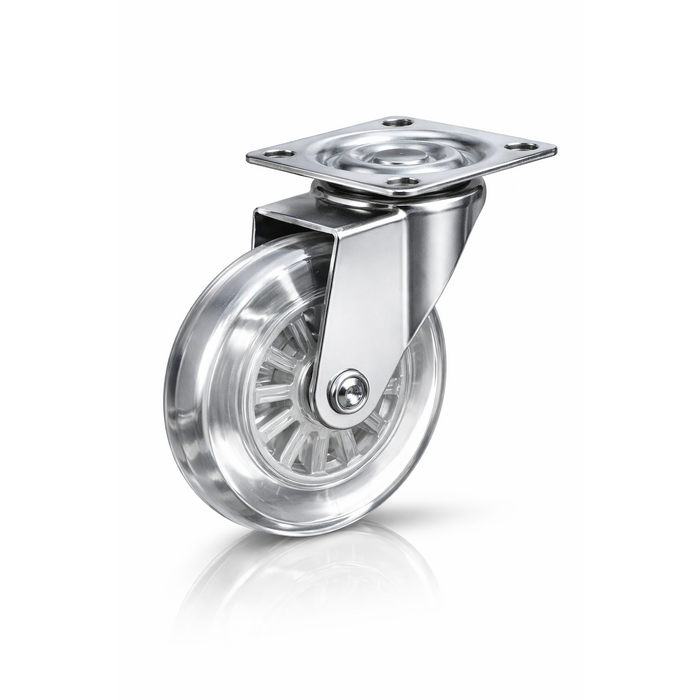 BETA STAR VEH24895/3'' CLEAR POLYURETHANE SWIVEL CASTER WHEEL 2000LB CAPACITY 1-1/8'' W