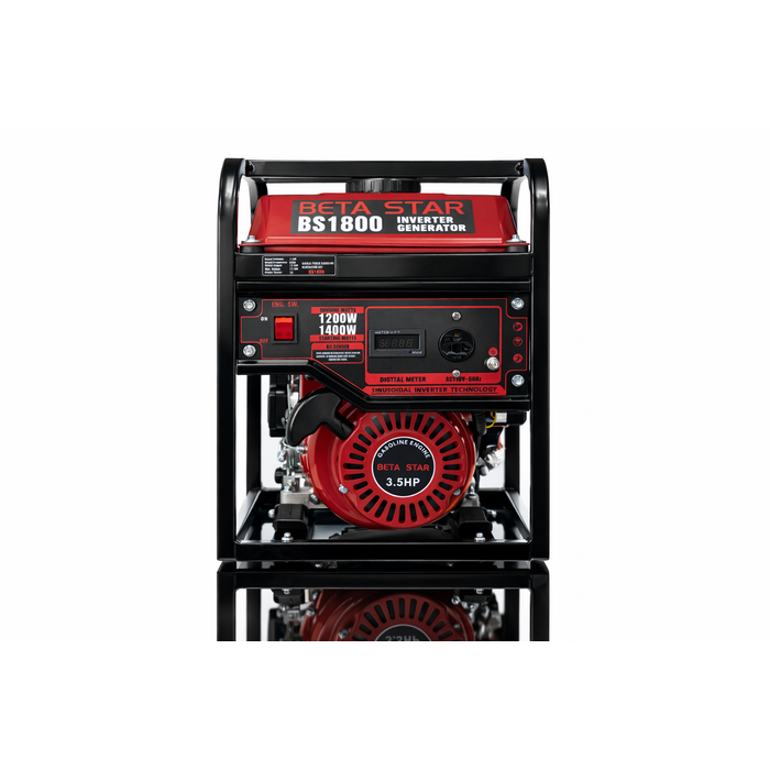 BETA STAR IND6033/BS1800 INVERTER GASOLINE GENERATOR 3.5HP 1200W 110V 60HZ MAX 1.4KW-D/S