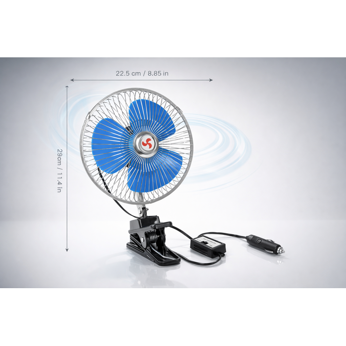 BETA STAR VEH24799/ 6" FAN CAR TRUCK MINI FAN 12V