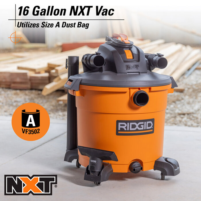 RIDGID IND6054 - 16 GAL RIDGID. 5.0 PEAK HP NXT SHOP VACUUM WET DRY VAC 110V 60HZ