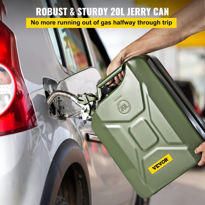 VEVOR HAR10093/  VEVOR JERRY FUEL CAN, 5.3 GALLON / 20 L PORTABLE WITH FLEXIBLE SPOUT GREEN