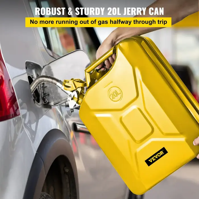 VEVOR HAR10097/  VEVOR JERRY FUEL CAN, 5.3 GALLON / 20 L PORTABLE WITH FLEXIBLE SPOUT YELLOW