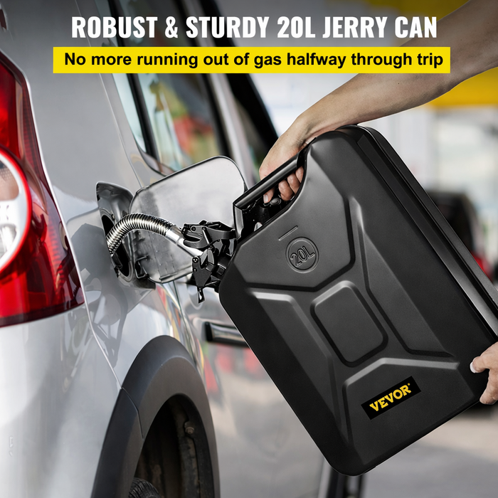 VEVOR HAR10092/  VEVOR JERRY FUEL CAN, 5.3 GALLON / 20 L PORTABLE WITH FLEXIBLE SPOUT BLACK