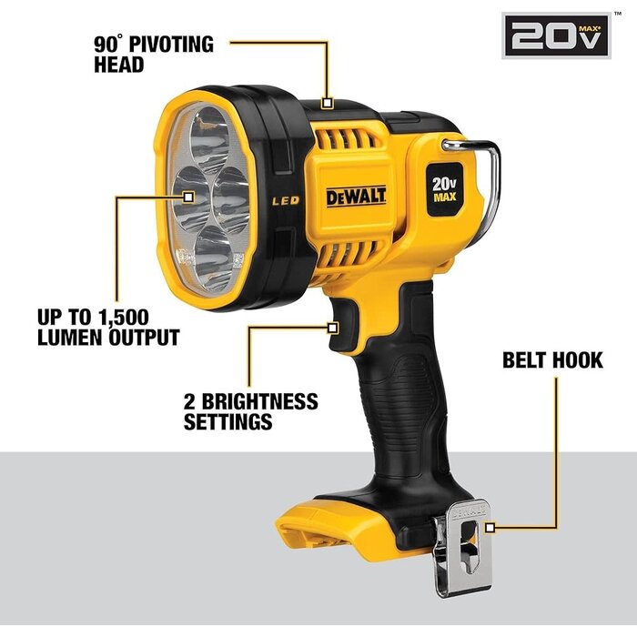 DEWALT ELE6557 / DEWALT JOBSITE LED SPOTLIGHT DCL043