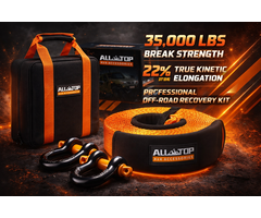 HAR10090/ HEAVY DUTY TOW STRAP RECOVERY STRAP KIT : 3 INCH X 30 FT