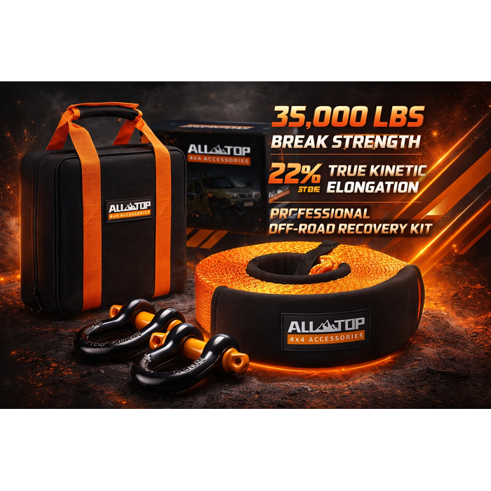 HAR10090/ HEAVY DUTY TOW STRAP RECOVERY STRAP KIT : 3 INCH X 30 FT