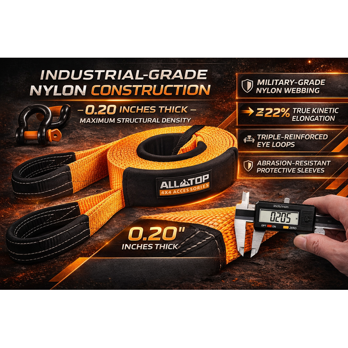 HAR10090/ HEAVY DUTY TOW STRAP RECOVERY STRAP KIT : 3 INCH X 30 FT