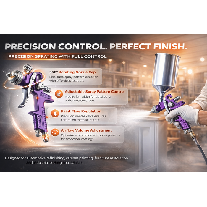 VEVOR IND6055/  VEVOR 3-PIECE AIR SPRAY GUN KIT, PROAUTO PAINT SPRAY GUN SET WITH 3 NOZZLES