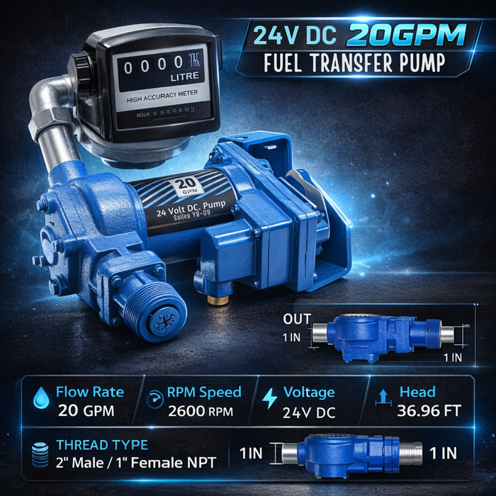 BETA STAR IND5985/ FUEL DISPENSING PUMP 24V 2" INLET AND 1" OUTLET