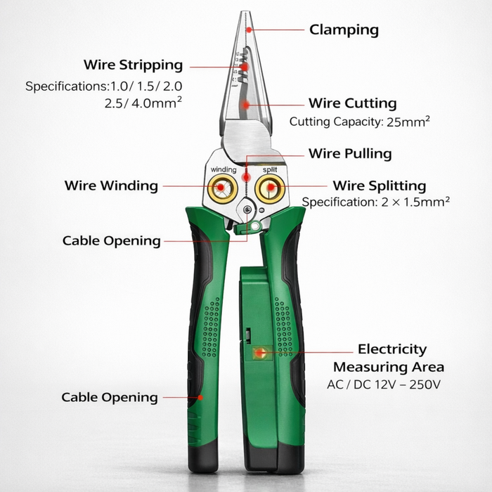 BETA STAR HAR10071/ 8 IN 1 STRIPPING PLIER