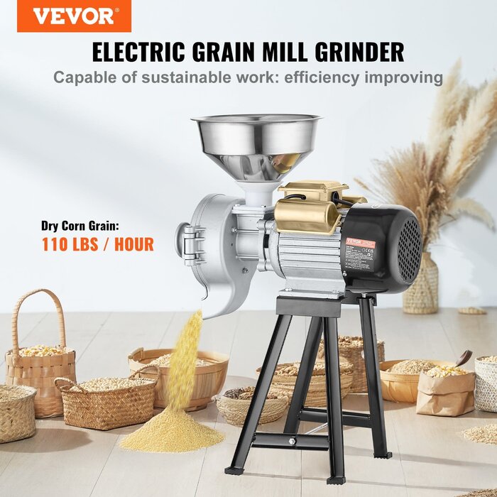 VEVOR IND6057/ VEVOR ELECTRIC GRAIN/SPICE GRINDER MILL, 3000W 110V 60HZ #GM-002