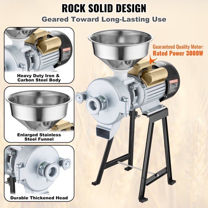 VEVOR IND6057/ VEVOR ELECTRIC GRAIN/SPICE GRINDER MILL, 3000W 110V 60HZ #GM-002