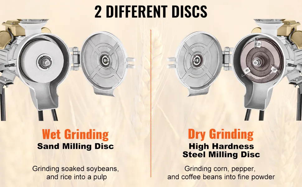 The powder machine can deal with various dry & wet materials, including grains (soy, corn, barley, wheat, oats, rye, peas, coffee beans), spices (fennel, pepper, cinnamon, rosemary).