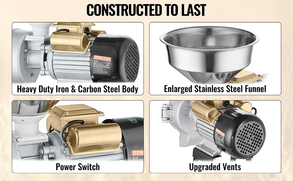 This powder grinder is easy to operate. Meet your different needs for grinding material thickness.