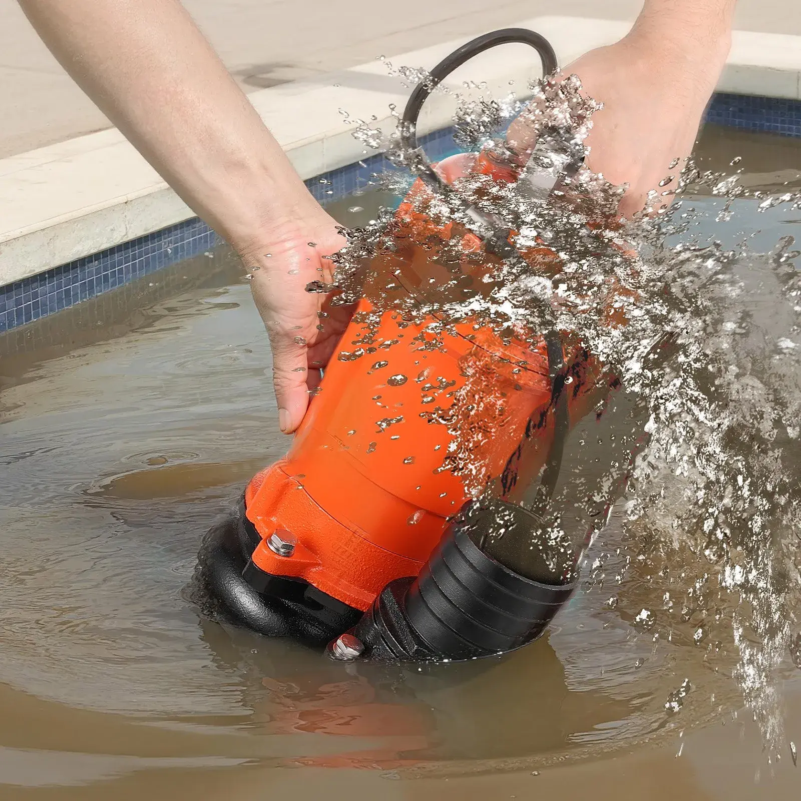 VEVOR HAR10056/ MODLE PW750 1 HP, 3" SUBMERSIBLE TRASH PUMP, 5000 GPH 110V 60HZ