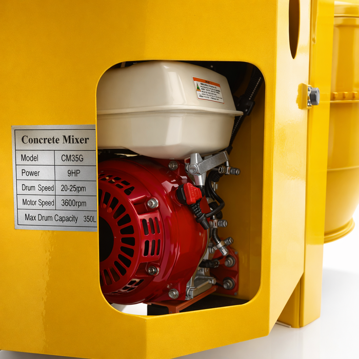 BETA STAR IND6027 - 350L CEMENT MIXER WITH GE270 GASOLINE ENGINE-D/S