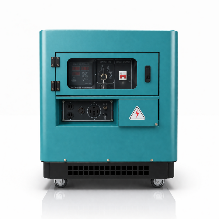 BETA STAR IND5569 DIESEL GENERATOR 10KW 110/220V 60HZ WITH ATS AND WHEELS- SEMI SILENT 2V92 ENGINE BETA STAR