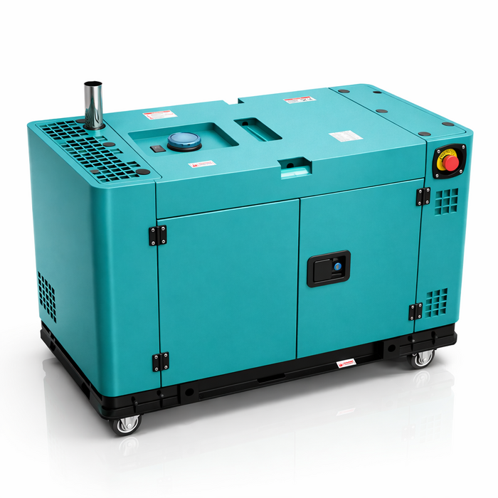 BETA STAR IND5569 DIESEL GENERATOR 10KW 110/220V 60HZ WITH ATS AND WHEELS- SEMI SILENT 2V92 ENGINE BETA STAR