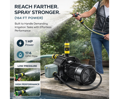 VEVOR VEVOR  1HP PREMIUM CAST IRON SHALLOW WELL JET WATER PUMP (IND6070)