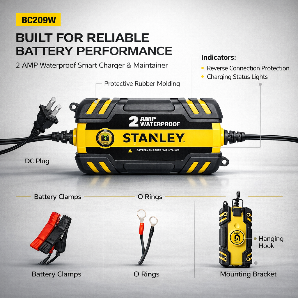 STANLEY BATTERY CHARGER (VEH24981)