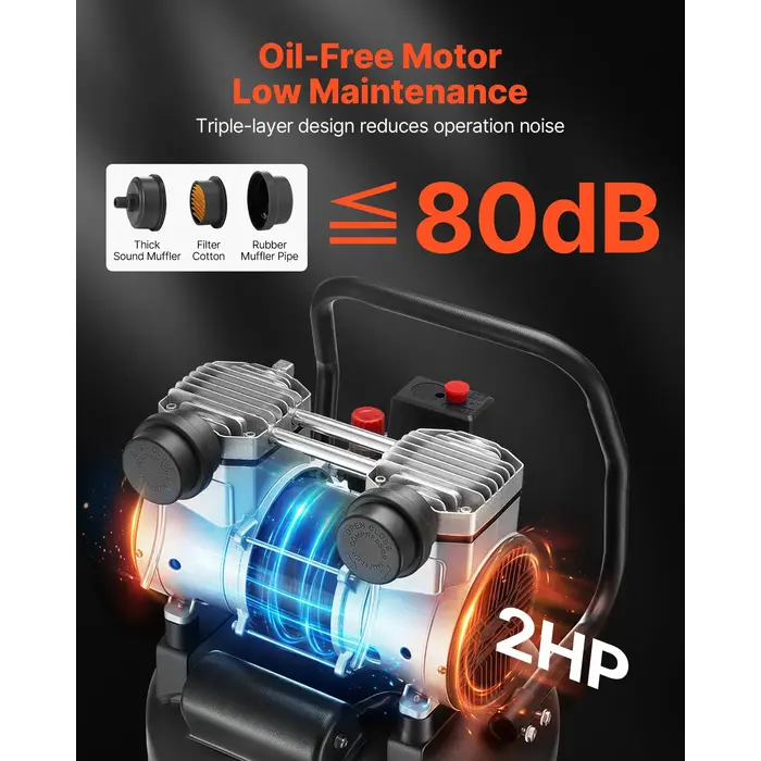 VEVOR IND6065 / VEVOR  14-GALLON AIR COMPRESSOR, 2HP 4.3