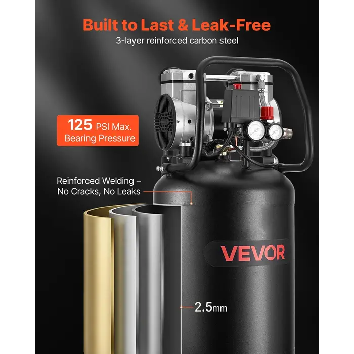 VEVOR IND6065 / VEVOR  14-GALLON AIR COMPRESSOR, 2HP 4.3