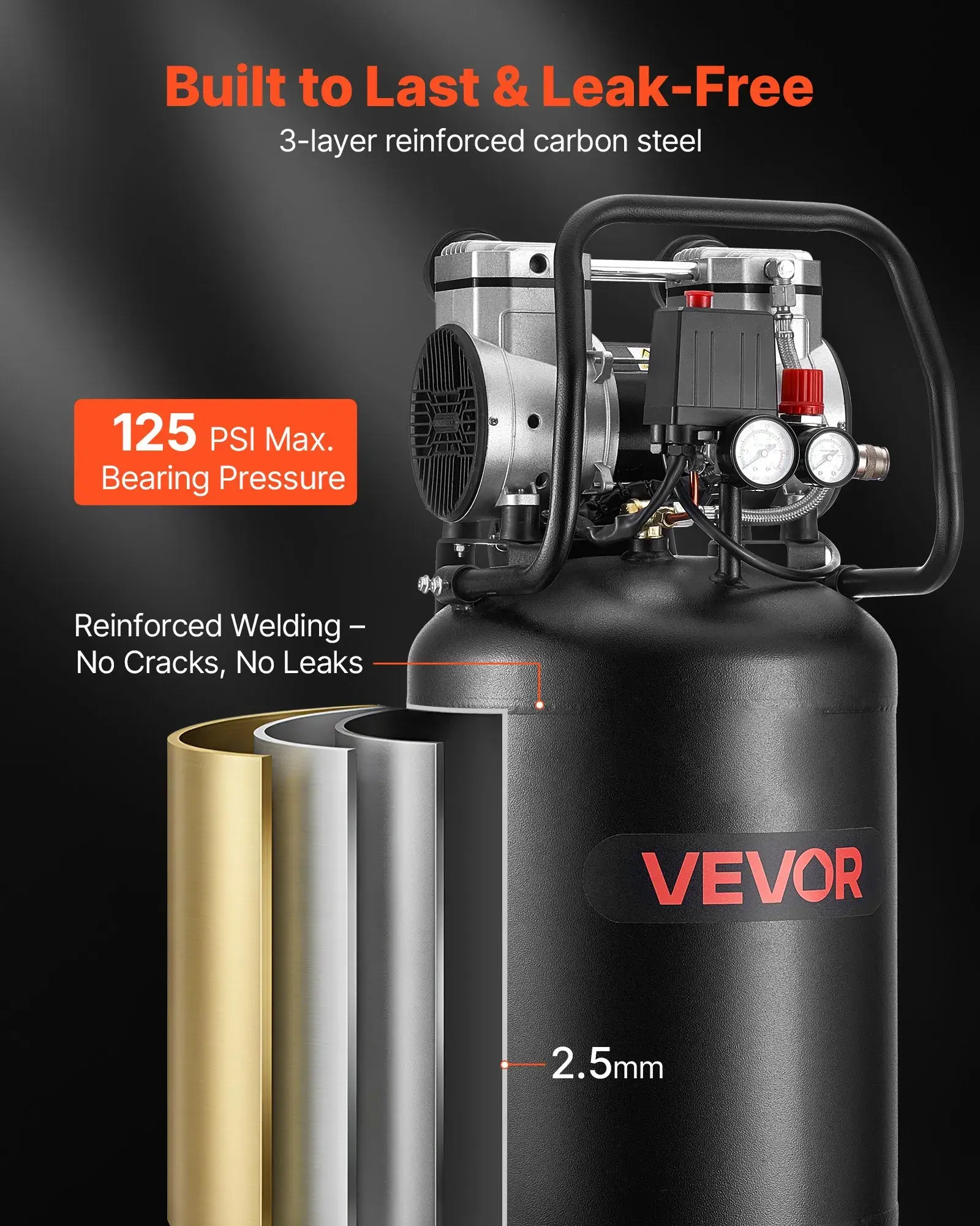 VEVOR 14-GALLON AIR COMPRESSOR 125 PSI (IND6065)
