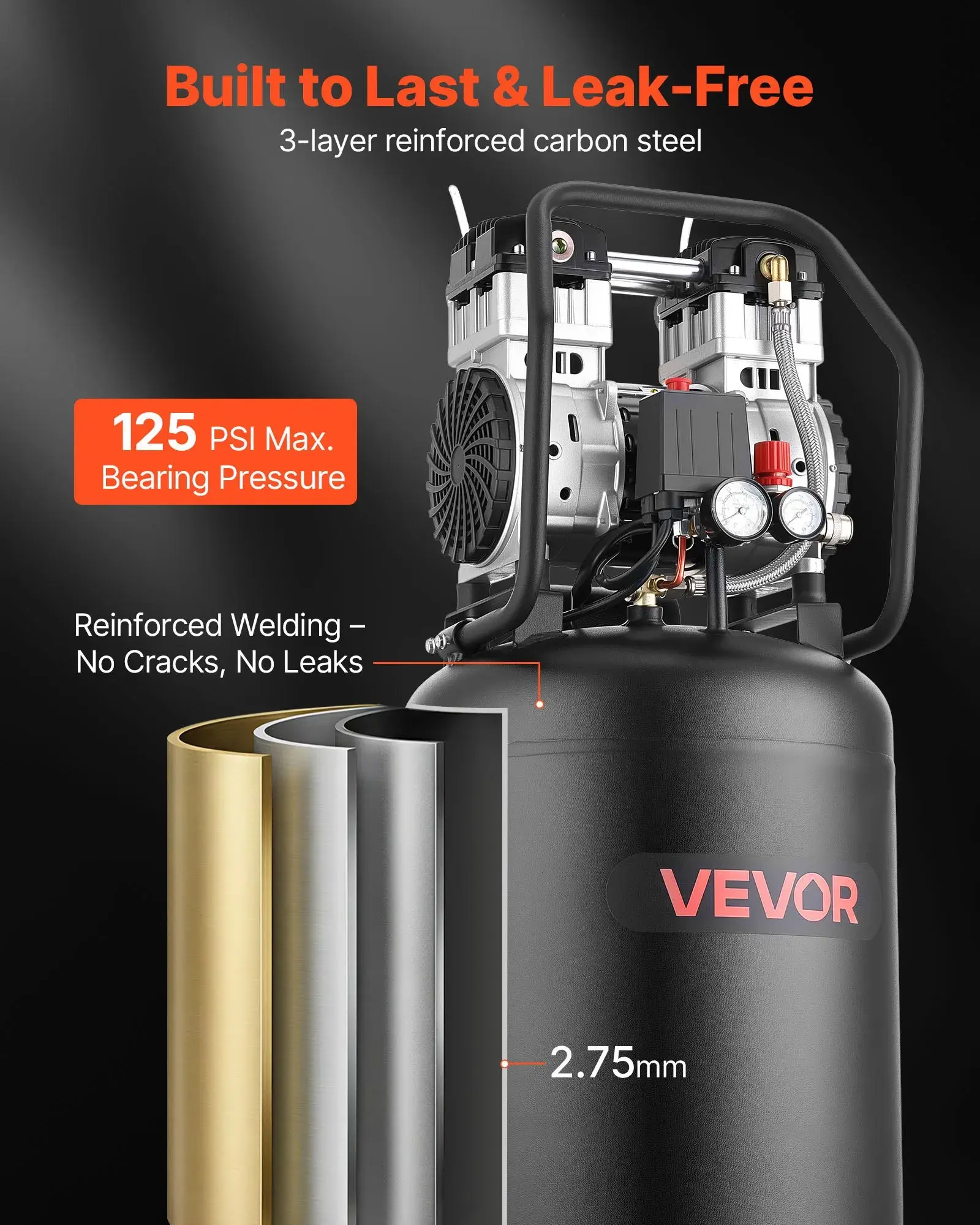 VEVOR 20-GALLON AIR COMPRESSOR (IND6066)