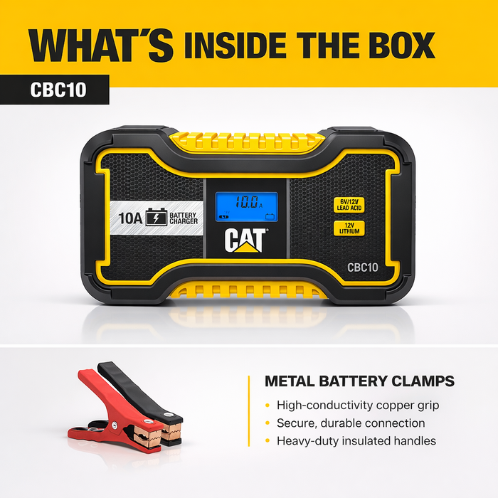 CAT VEH24983 / BATTERY CHARGER WITH 6V/12V LEAD ACID , CBC10