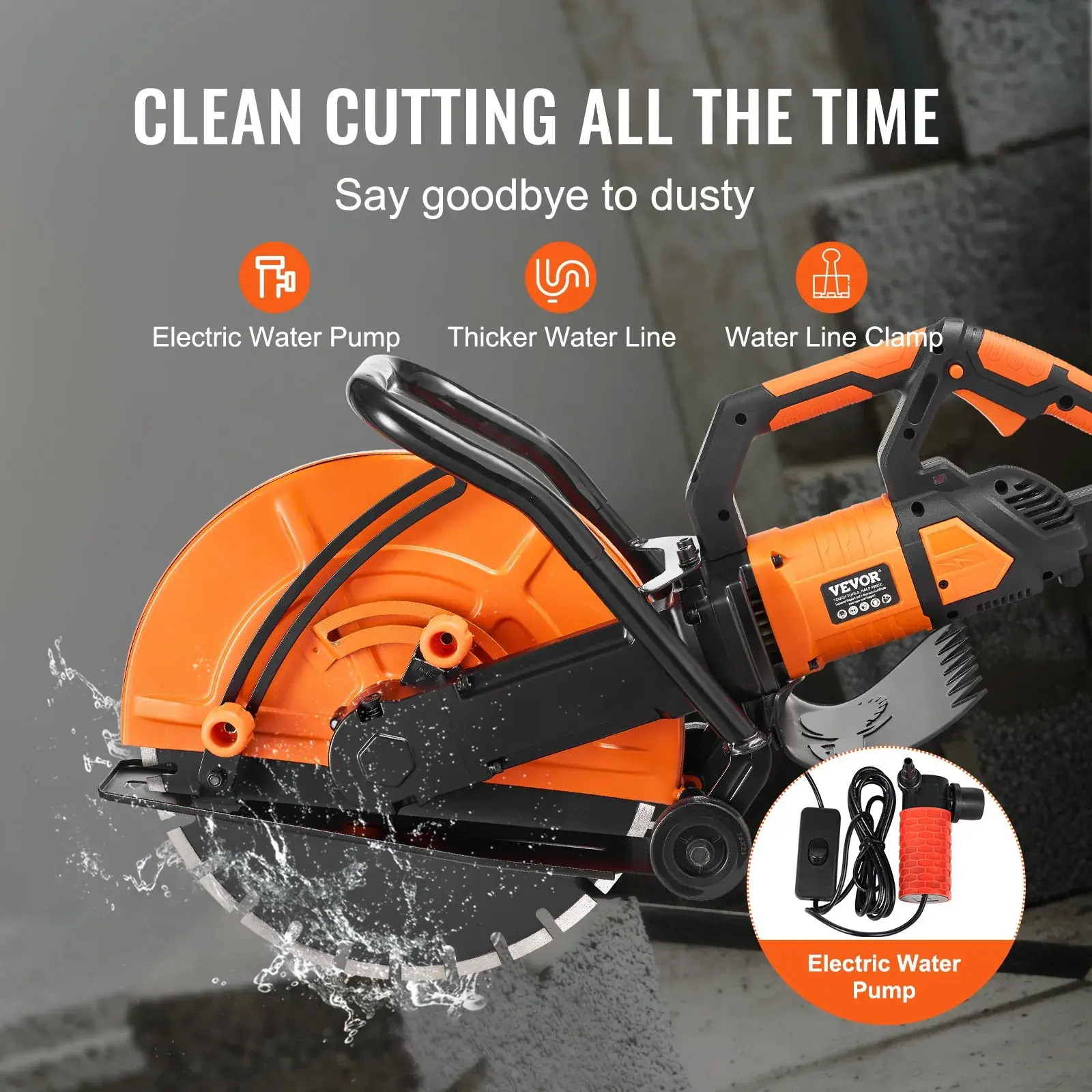 VEVOR IND6063 / VEVOR ELECTRIC CONCRETE SAW, 16" , 3200 W--D/S