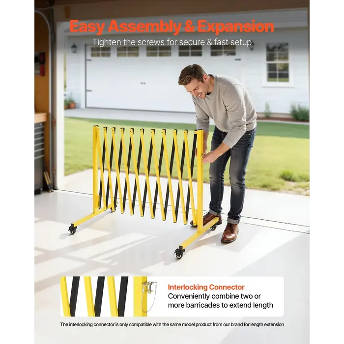 VEVOR HAR10102 / VEVOR   INDUSTRIAL EXPANDABLE BARRICADE, 13FT