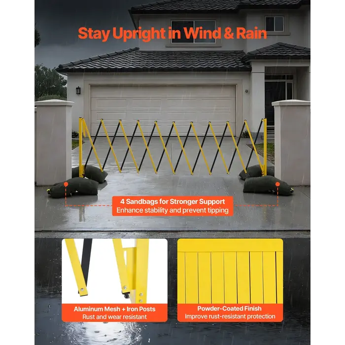 VEVOR HAR10102 / VEVOR   INDUSTRIAL EXPANDABLE BARRICADE, 13FT