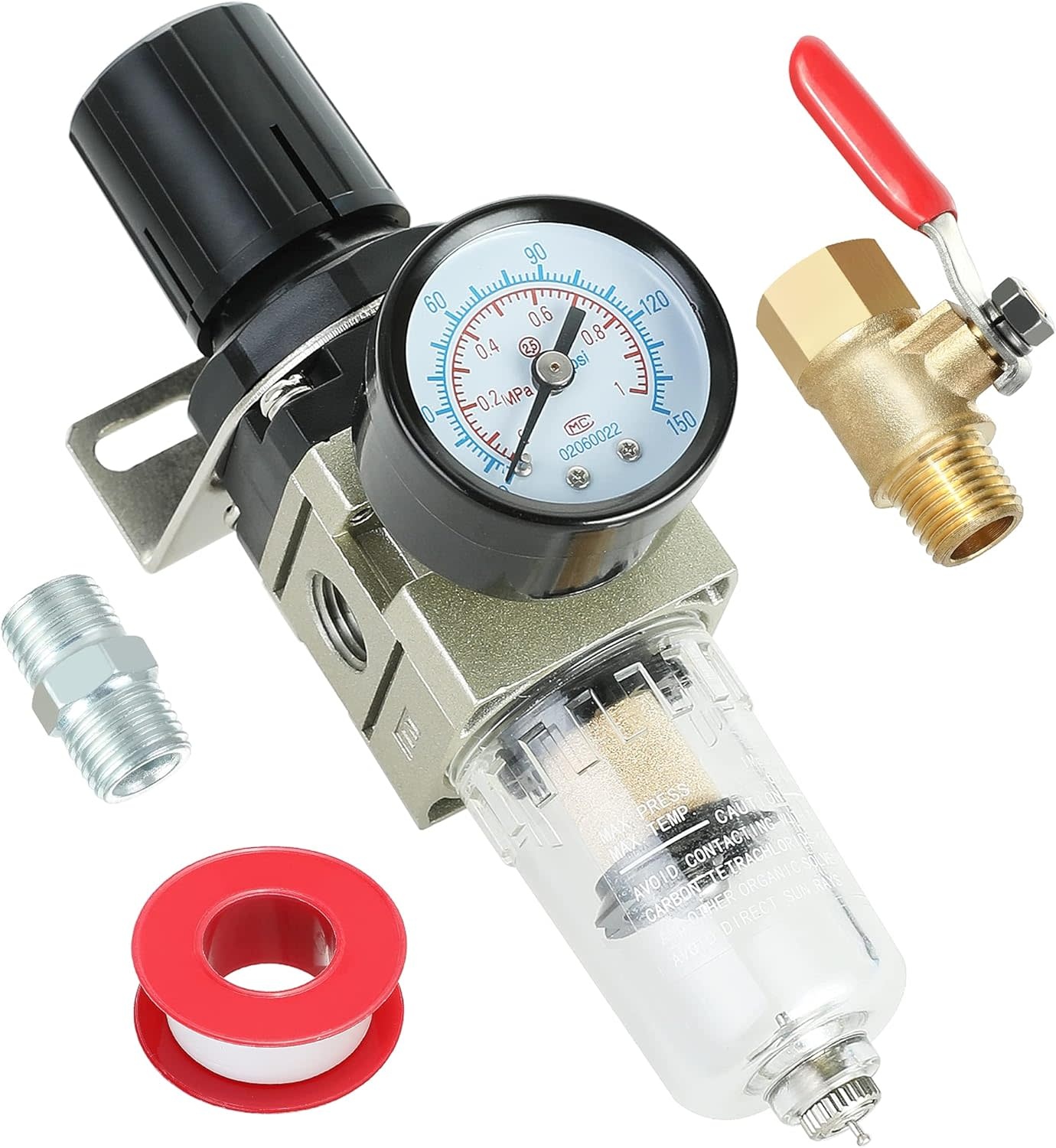 HROMEE 1/4'' NPT AIR COMPRESSOR FILTER REGULATOR (HAR10098 )