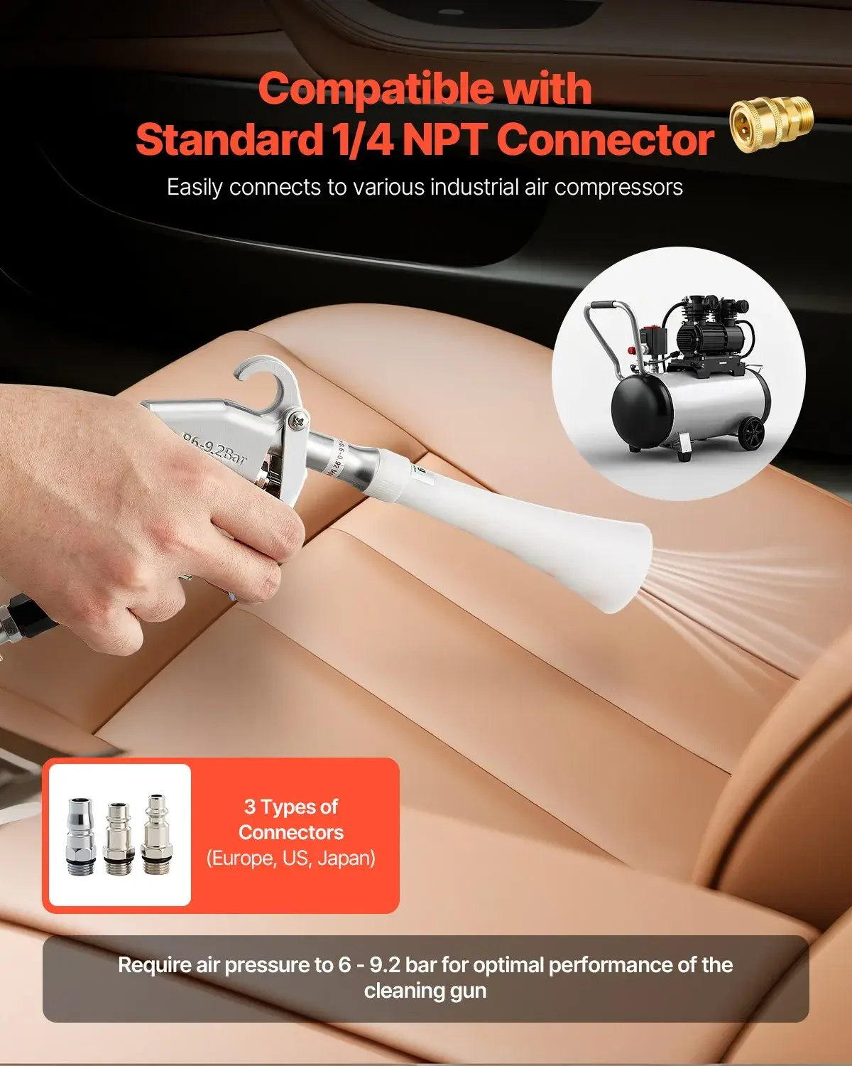 VEVOR High-Pressure Car Cleaning Air Gun (6–9.2 Bar) (IND6064)