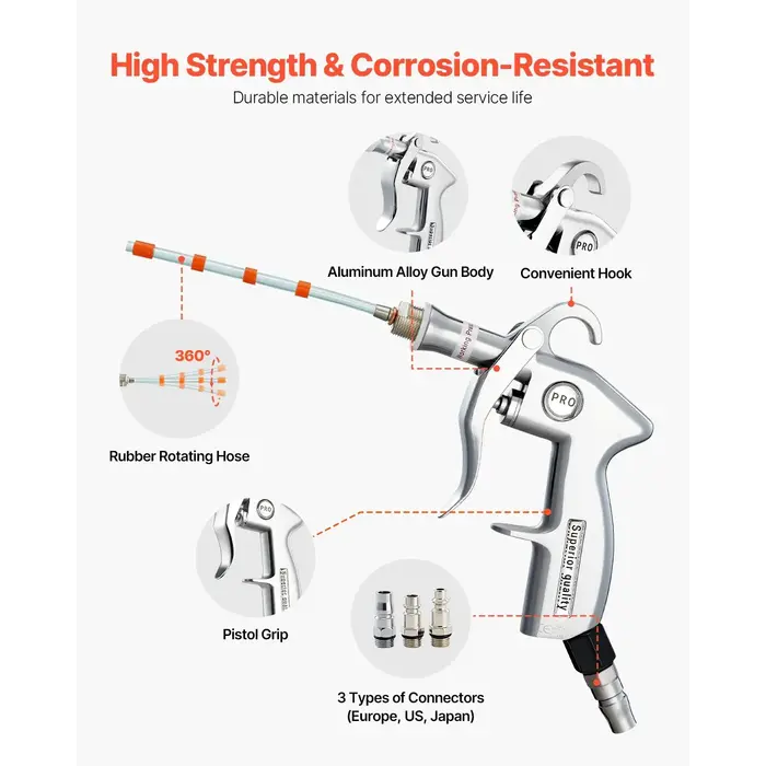 VEVOR IND6064 /  VEVOR  CAR CLEANING GUN, 6-9.2 BAR HIGH-PRESSURE AIR BLOW GUN
