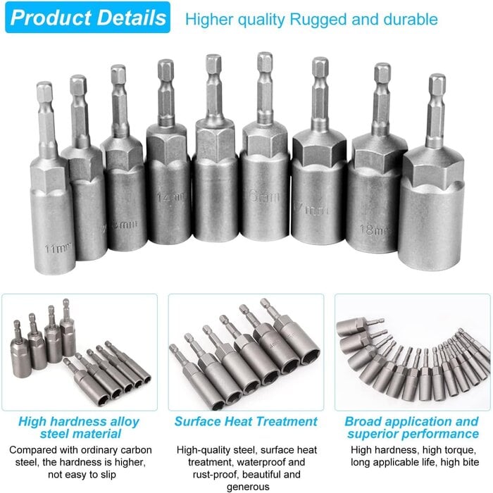 BETA STAR HAR10031/ DEEP HEXAGONAL SOCKET HEAD 5.5-19MM, 15PCS/SET