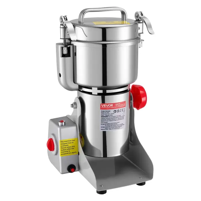 VEVOR IND6078 /  VEVOR ELECTRIC GRAIN MILL GRINDER, 1.8 LBS COMMERCIAL SPICE GRINDERS, HS 2100W