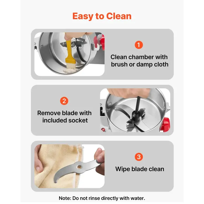 VEVOR IND6078 /  VEVOR ELECTRIC GRAIN MILL GRINDER, 1.8 LBS COMMERCIAL SPICE GRINDERS, HS 2100W