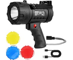 VEVOR VEH25002 / VEVOR RECHARGEABLE SPOTLIGHT FLASHLIGHT, 200,000 LUMENS, IP67