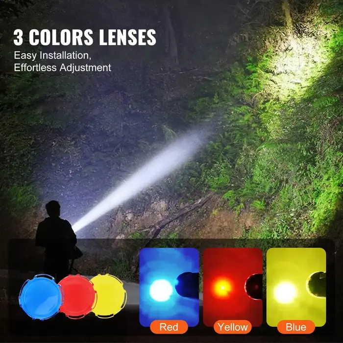 VEVOR VEH25002 / VEVOR RECHARGEABLE SPOTLIGHT FLASHLIGHT, 200,000 LUMENS, IP67