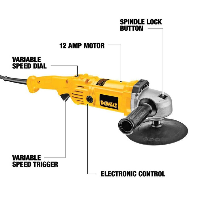 DEWALT IND5278 DEWALT DWP849 - 7" / 9" VARIABLE SPEED POLISHER