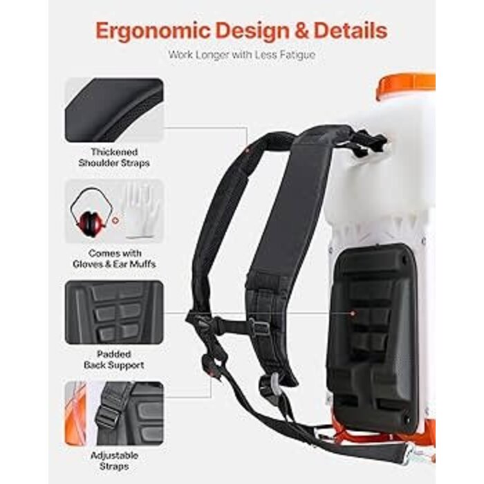 VEVOR IND6069 -VEVOR BACKPACK FOGGER SPRAYER, MIST DUSTER ,63CC 3HP ENGINE, GAS 4 GALLON TANK-D/S