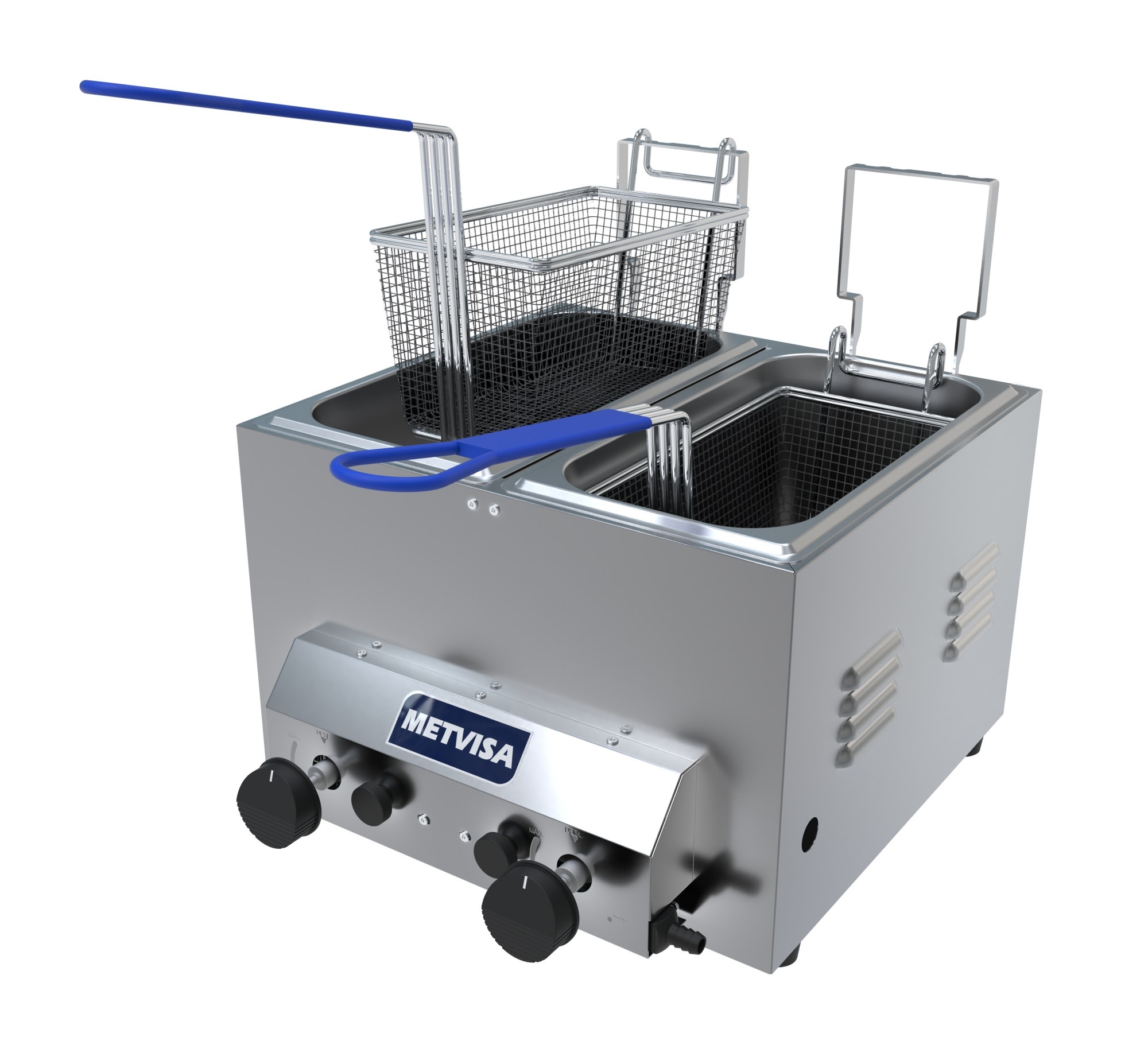 METVISA IND6094 / METSIVA GAS DEEP FRYER 6 LITERS DOUBLE (3L+3L), FG3D