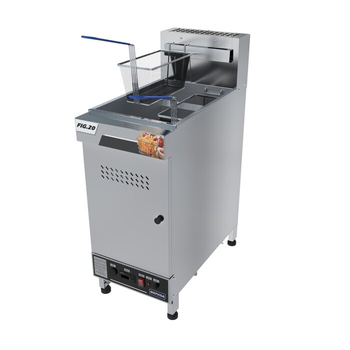 METVISA IND6096 / METVISA GAS DEEP FRYER 20L – DOUBLE BASKET, FIG201104, 110V-50/60HZ