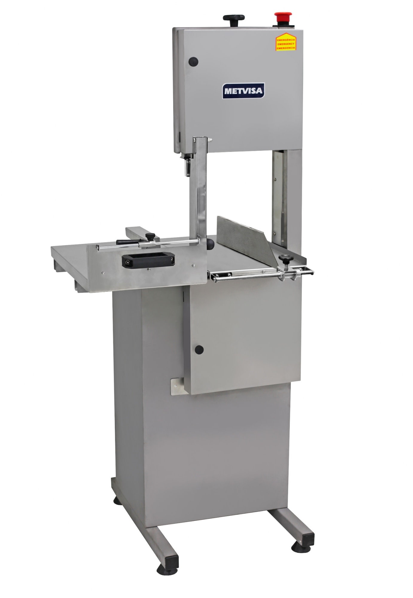 METVISA IND6108 / METVISA PAINTED MEDIUM MEAT SAW 2.18M, MAX 1HP WITH SAFETY PUSHER, SFMPM110M60S4, 110V-60HZ