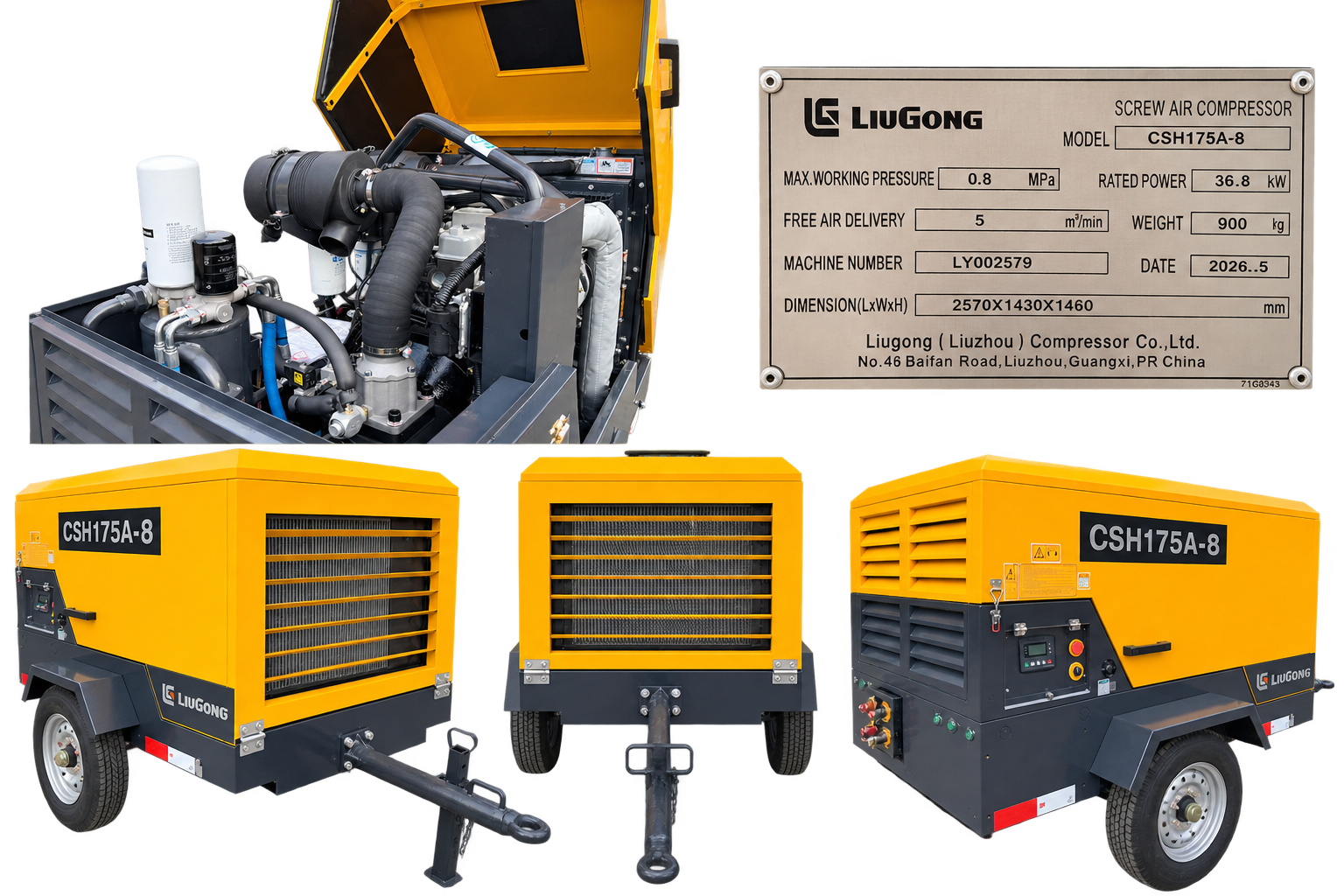 BETA STAR SCREW AIR COMPRESSOR WITH CUMMINS ENGINE (IND6114 )